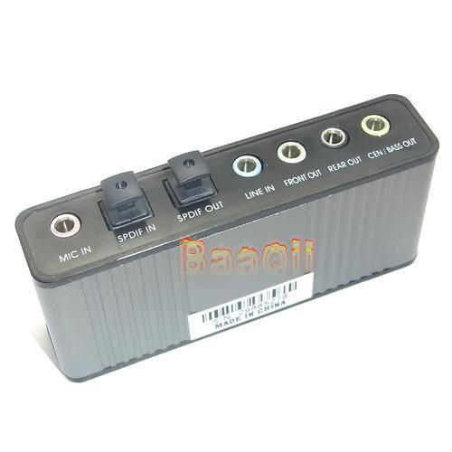 USB 6 Channel 5.1 Optical Audio Sound Card SPDIF Decode FOR Windows7 