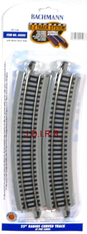 HO SCALE TRAINS BACHMANN N/S EZ TRACK 22 RADIUS CURVES 022899445038 