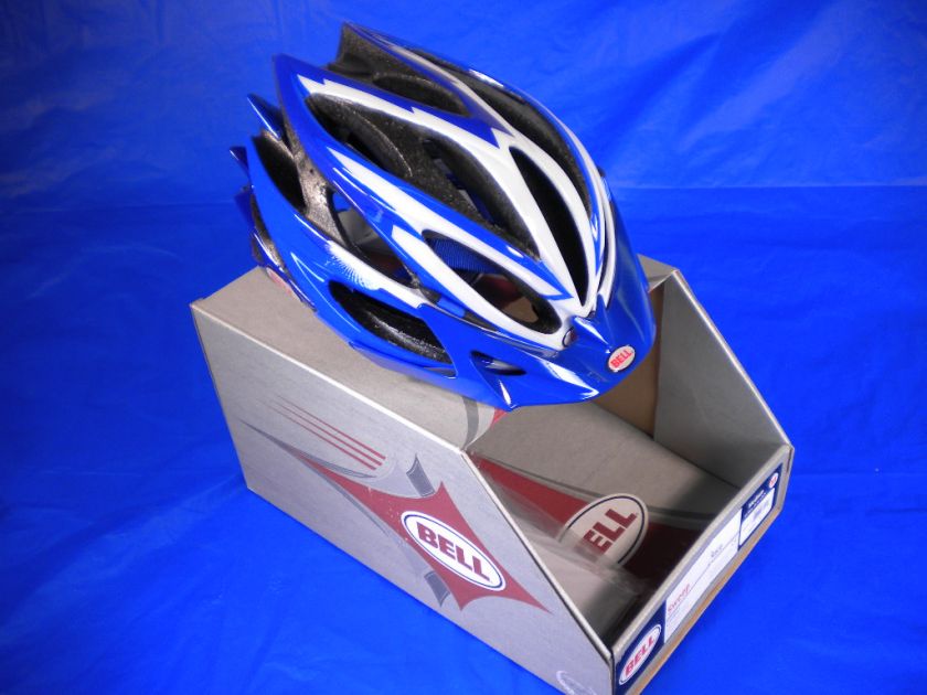 2011 BELL SWEEP RACE CYCLING HELMET BLUE WHITE MEDIUM  