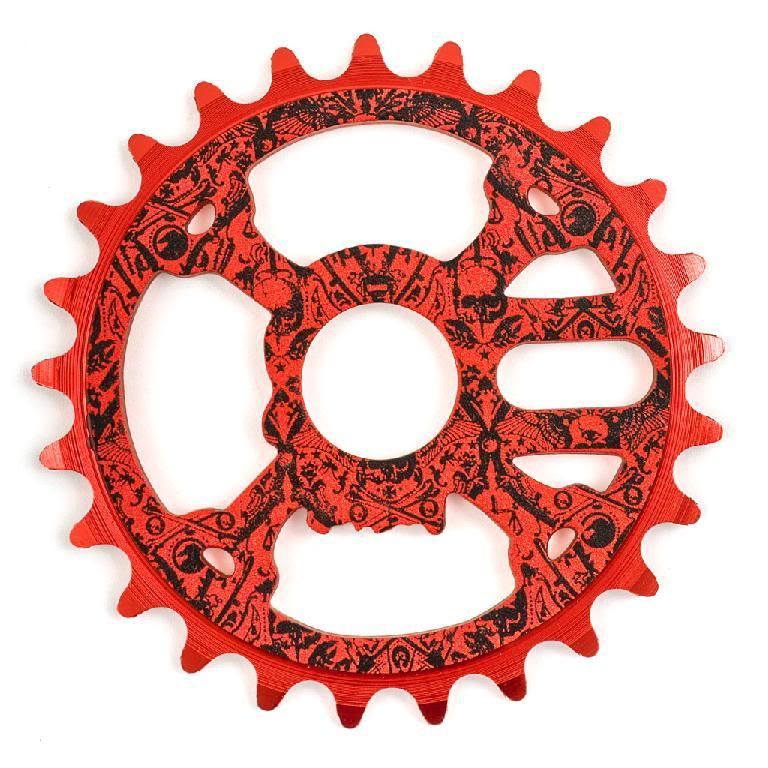 SHADOW CRANK N BONES 30t BMX SPROCKET S&M CRIMSON RED  