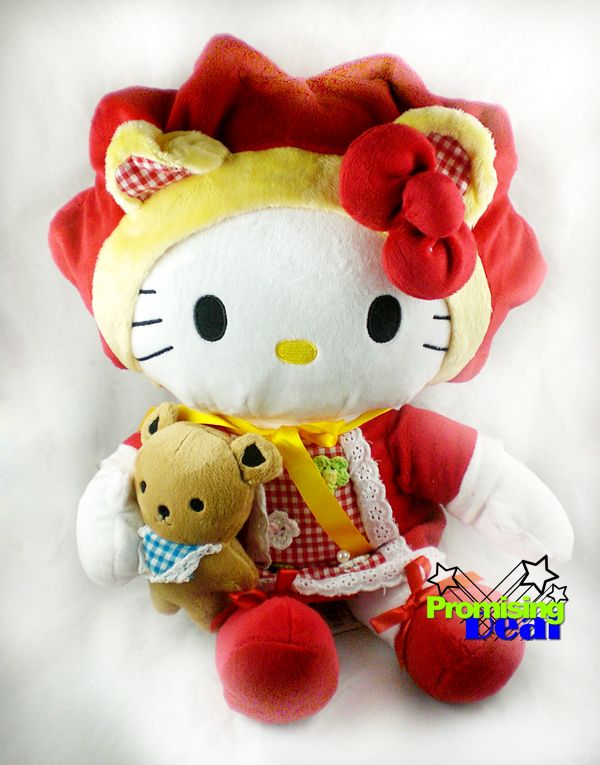 19 HELLO KITTY SOFT STUFFED DOLL BIRTHDAY GIFT RED  