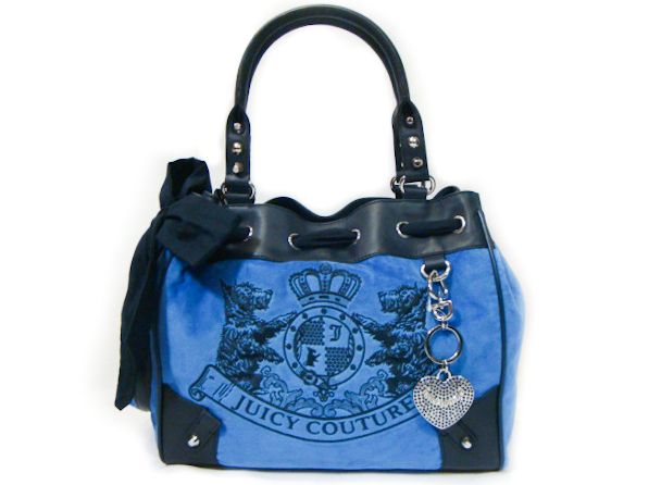   Azure Scottie Embroidery Daydreamer Bag W/ Bling Heart Charm  