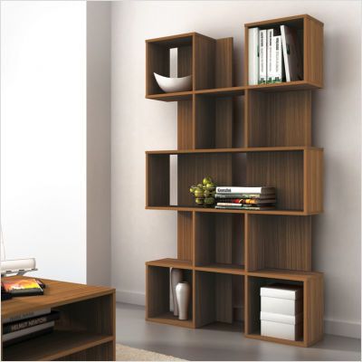 dCOR design Contemporary Walnut Bookshelf WL 7206 776069401750  