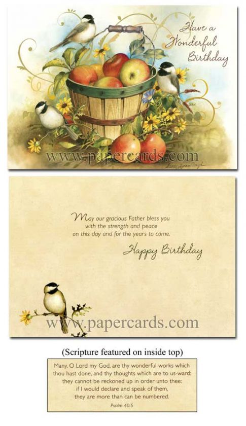 Garden of Blessings 12 Boxed Birthday Cards w Scripture  