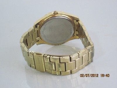   Johnson BJ4199 Womens Goldtone Stainless Steel Boyfriend 39mm Watch