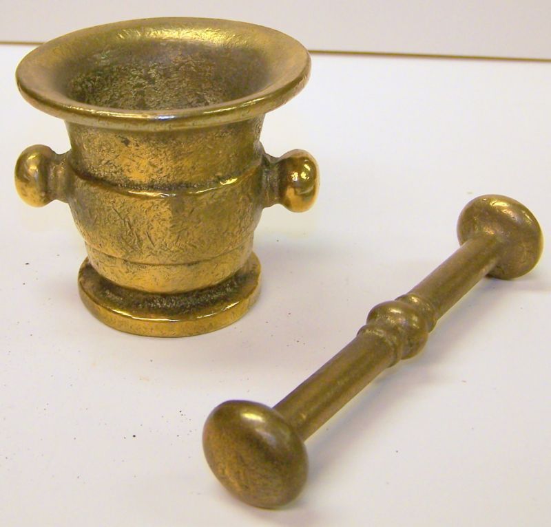 Solid Brass Mortar & Pestle  