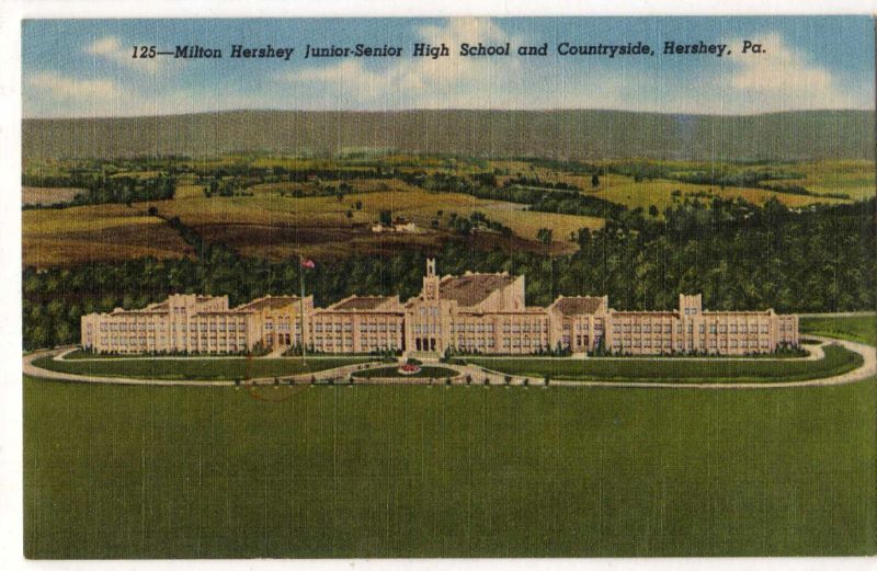 Milton Hershey Junior Senior High School PA Postcard  