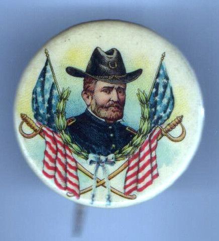 Vintage CIVIL WAR GENERAL pin US UNION Flags  