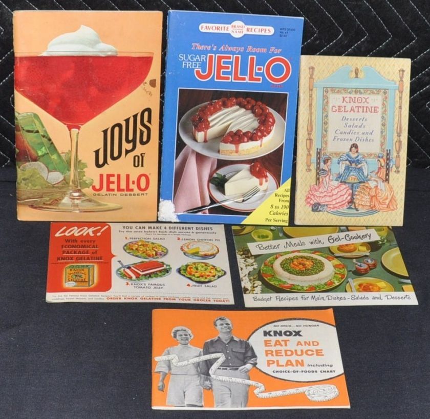 LOT OF COOKING WITH GELATIN COOKBOOKS PAMPHLETS GUC  