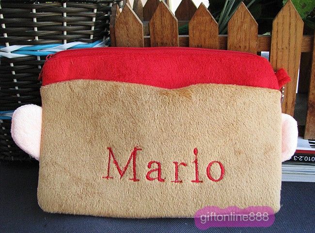 Super Mario makeup cosmetic pen & pencil plush Bag 2C  