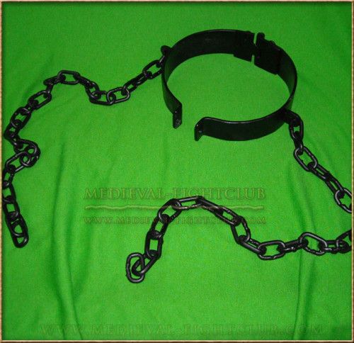 Cuffs shackles collar neck dungeon chain  