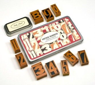 Cavallini & Co. Rubber Stamp Set Vintage Numbers  