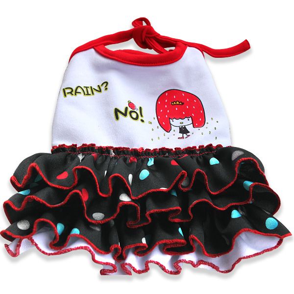   Pet Dog Clothes Summer Sweet Heart White Dress Puppy Apparel Costume