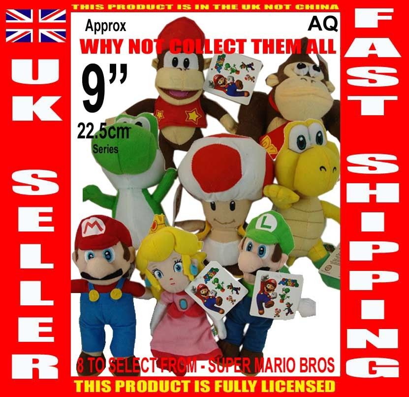   SET   22.5 cm / 9 series SUPER MARIO BROS plush soft toy ff  