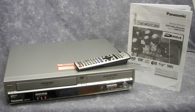 Panasonic DMR E75V Dual Deck Video Recorder VHS / DVD ~ Tuner VCR DVD 