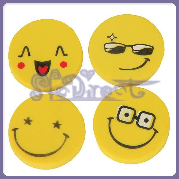 Smiley Face Eraser Rubber Boys Girls Party Toys Favor  