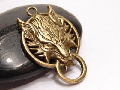 BRASS Final Fantasy 7 Wolf PENDANT Charm KEY CHAIN Zipper Pull 