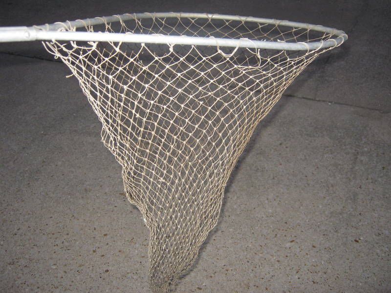 Vintage Used Fishing Aluminum Long Handle Net  