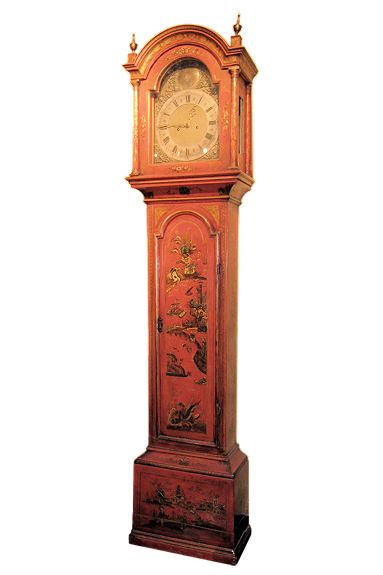 Reloj georgiano inglés de Tallcase del abuelo de Chinoiserie