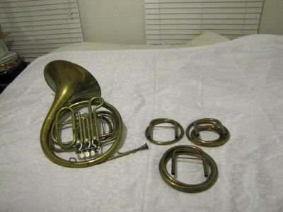 RARE VINTAGE MARTIN BAND FRENCH HORN W/4 TUNING CROOKS SUPER COOL