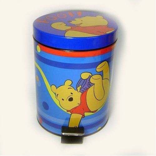 Disney Winnie The Pooh Bath Round Trash Can Wastebasket  