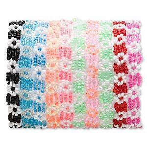 Wholesale Lot 10 Flower Glass Seed Bead Girly Bracelets  