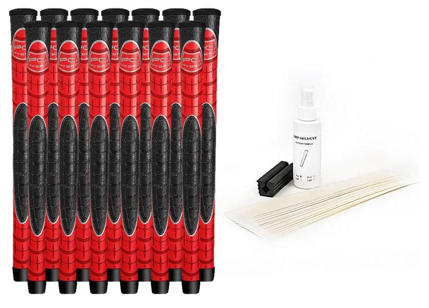   Winn PCi Hybrid Standard Grip   Black/Red Grips with Grip Kit  