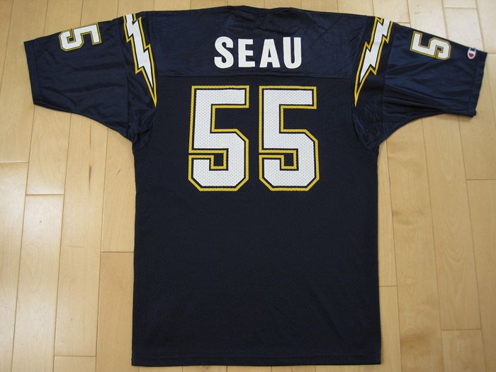 SUPER 90s vtg JUNIOR SEAU JERSEY san diego CHARGERS L  