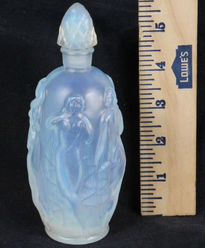 L107 VTG SABINO GAITE OPALESCENT BLUE HUE PERFUME BOTTLE PARIS FRANCE 