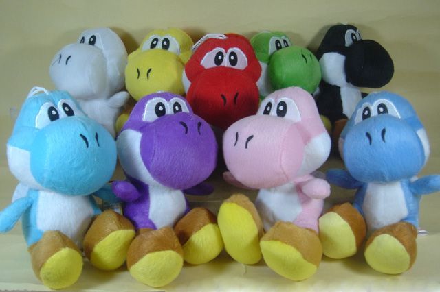 YOSHI 7 MARIO BROS PLUSH TOY DOLL LOT 9 SET PCS  