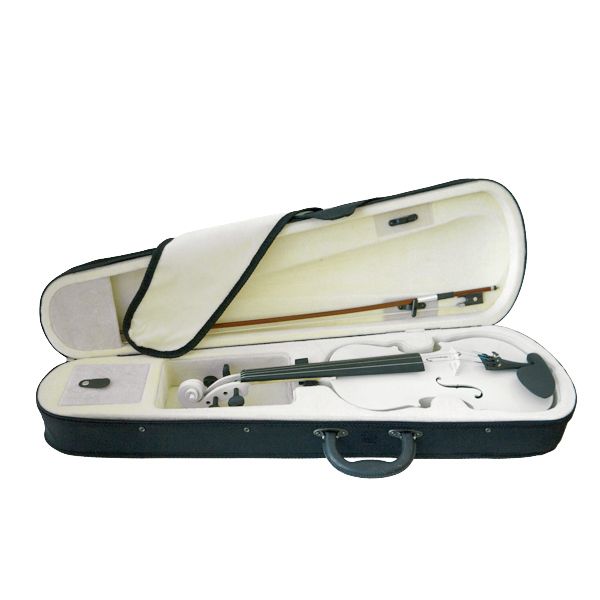 WHITE VIOLIN SOLIDWOOD +$55 GIFT+LESSON+BOOK+TUNER  