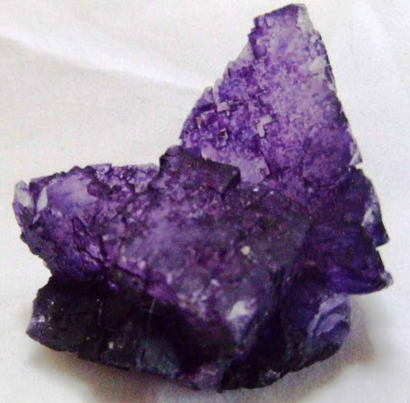 Purple Fluorite Crystal Mineral Specimen from Musqui Mexico 2 1/2 x 