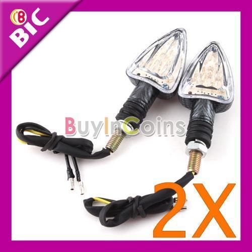 Motorcycle Led Mini Arrow Carbon Indicator Light Bulb  