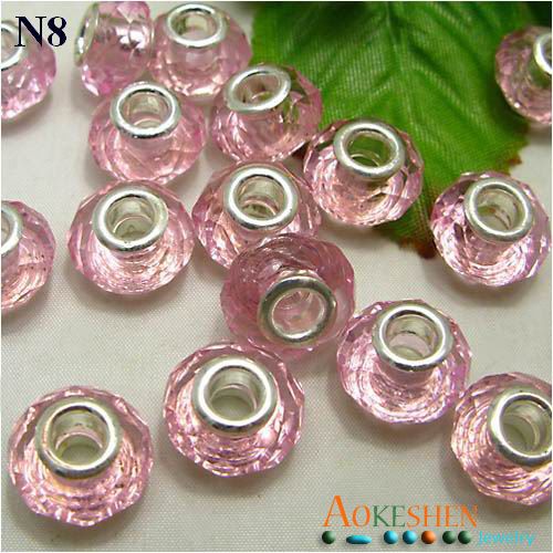 European Crystal glass Spacer Beads fit Charms Bracelet  