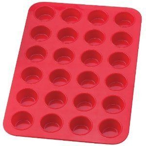 The Essentials Silicone 24 Mini Muffin Cupcake Pan Non Stick 