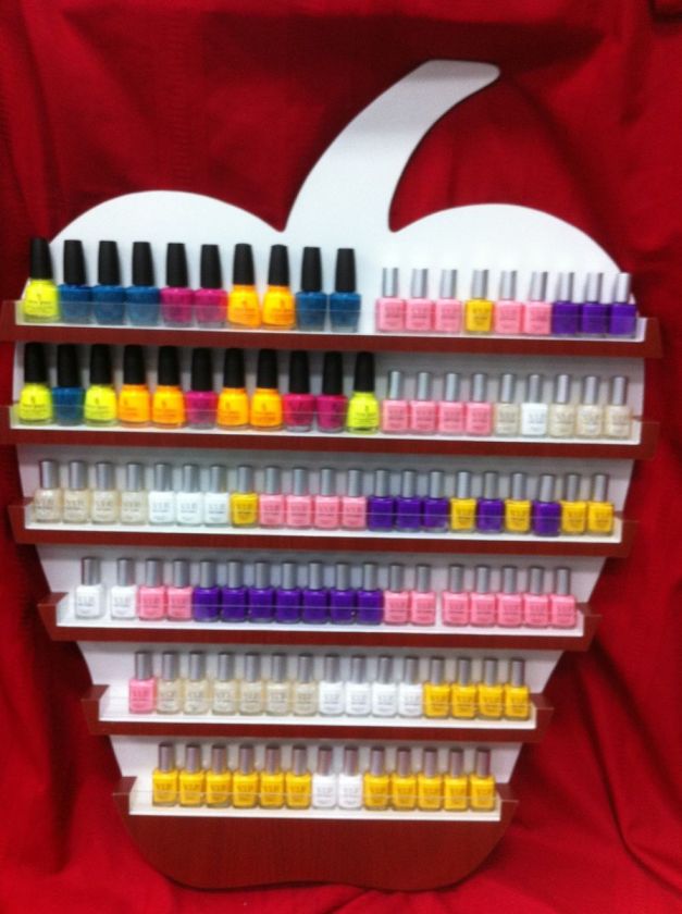 NAIL POLISH RACK,DISPLAY,WOOD RACK,.HOLD105+polishes  