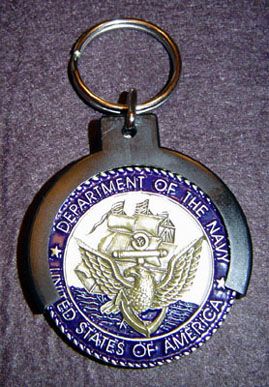 Military CHALLENGE COIN Holder Key Chain CHAMP  