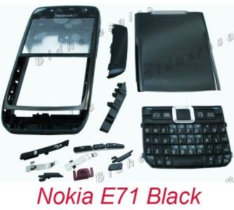 Full Housing Cover for Nokia E71 Keypad Silver  White  