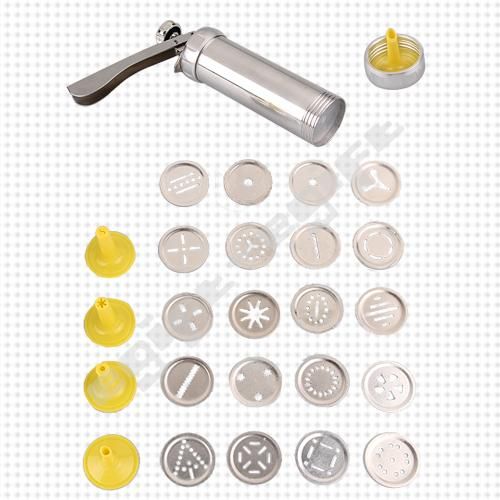   Clay Sugarcraft Extruder Craft Gun Tool Kit Set + 20 Discs + 4 Nozzles