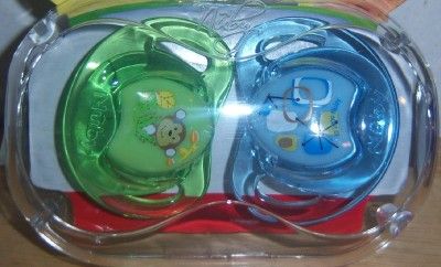 Nuby Prism Orthodontic 2 Pk Pacifiers & Case, Baby Shower, Diaper Cake 