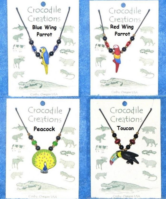 PARROT PEACOCK TOUCAN NECKLACE TOTEM BIRD ZOO JUNGLE 69  