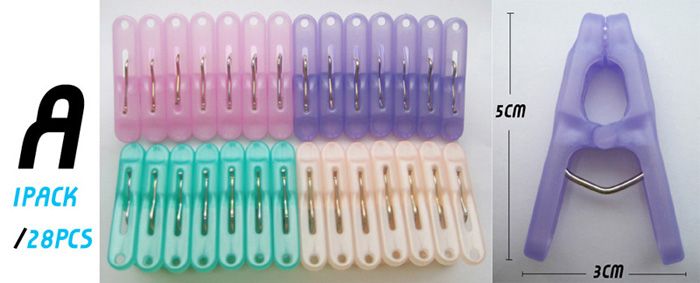 KOREA Colorful Strong Plastic Clothespins Clothes peg A 1pack/28pcs 