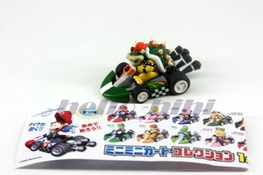 Nintendo Super Mario Bros Mariokart bowser figure car  