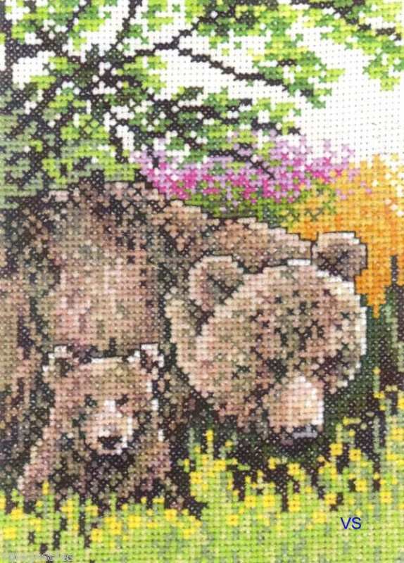 Permin of Copenhagen Counted Cross stitch kit ~ BROWN BEAR 929130 Sale 