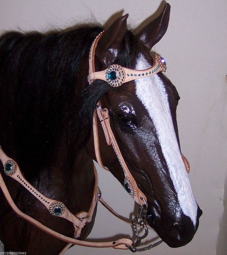   RHINESTONE BLING BRIDLE HEADSTALL REINS BREAST COLLAR SET FREE SHIP