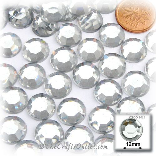 144pc Rhinestones crystals Round Shape made of Quality Acrylic 