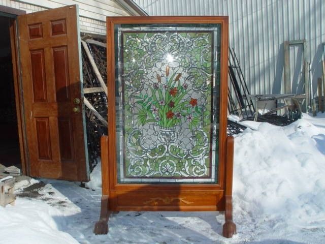 GREAT STAINED GLASS CUT JEWELED ROOM DIVIDER  