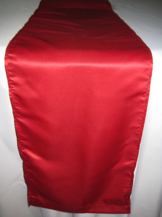 NEW APPLE RED SATIN WEDDING TABLE RUNNER TABLERUNNER  