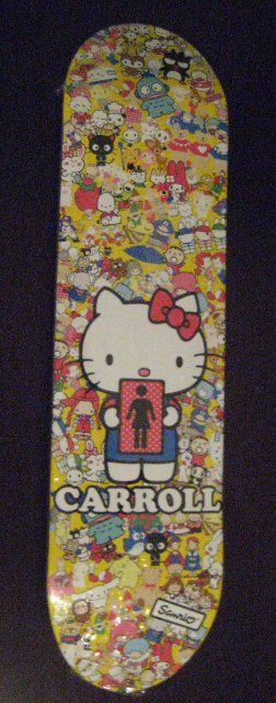 Hello Kitty Girl Mike Carroll Skateboard Deck 2 Ltd 8 Brand New in 