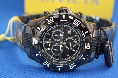   Invicta Racing Python Sport Watch Black Dial IP Band Chronograph New